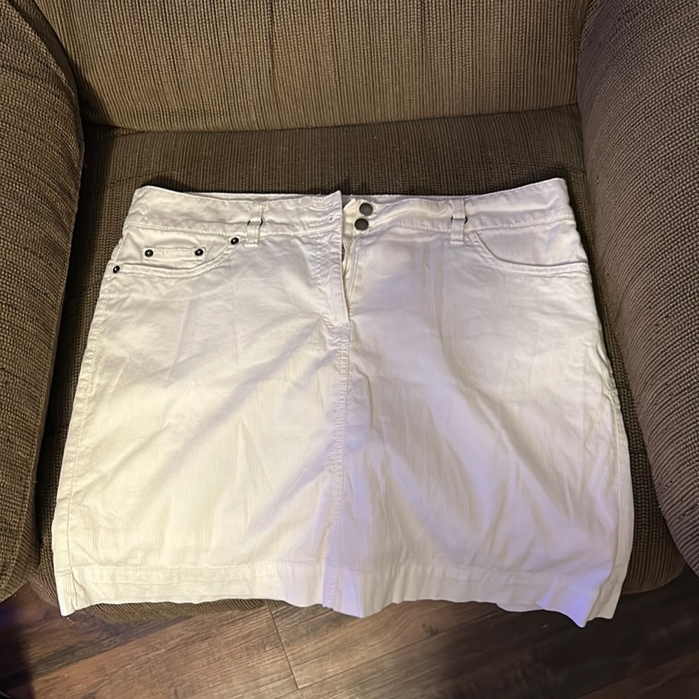 White Jean Skirt
